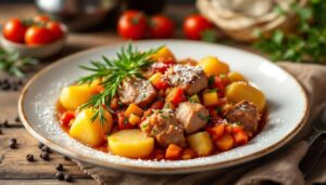 Spezzatino di maiale con patate: tenero e saporito, pronto senza complicazioni