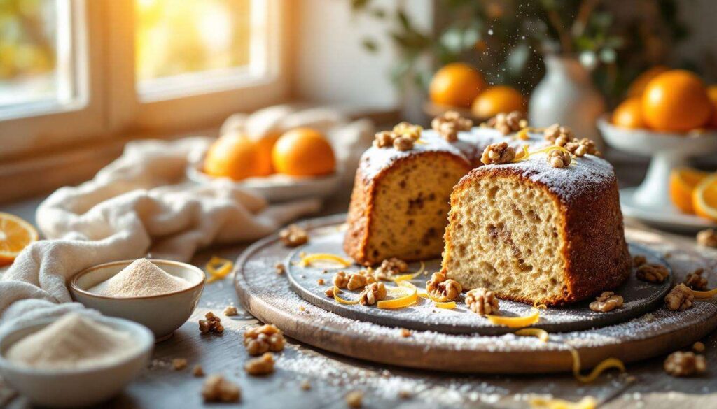 Questa torta di farina integrale con noci e agrumi è il dolce soffice che stavi cercando, perfetta per ogni momento