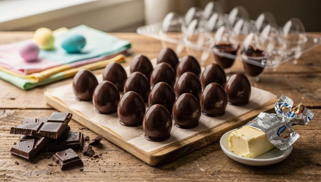 Uova di Pasqua al cioccolato fondente, solo 3 ingredienti per farle in casa e stupire i bambini