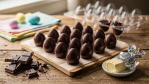 Uova di Pasqua al cioccolato fondente, solo 3 ingredienti per farle in casa e stupire i bambini